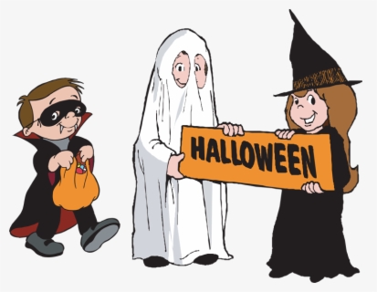 Trick Or Treat Clipart Transparent - Cartoon Trick Or Treaters , Free ...