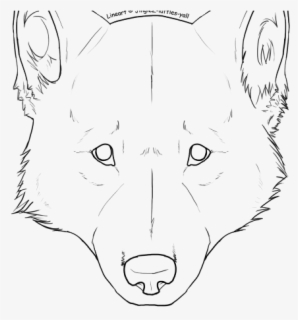 Transparent Wolf Face Clipart - Head Base Drawing Furry , Free ...