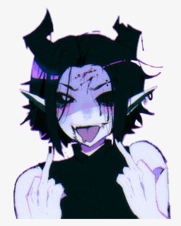 Anime Girl Clipart Demon Sad Demon Girl Anime Free Transparent Clipart Clipartkey - dark devil roblox