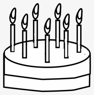 Birthday Cake Outline Png , Free Transparent Clipart - ClipartKey