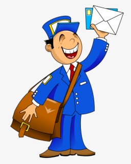 Funny Postman Cartoons - Mail Funny , Free Transparent Clipart - ClipartKey