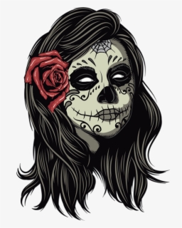 Femme Zombie Dessin Png Sugar Skull Lady Free Transparent Clipart Clipartkey