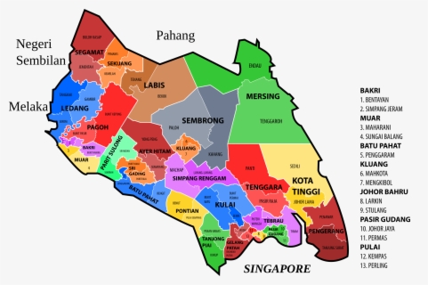 Map Clipart City - Johor Bahru District Map , Free Transparent Clipart ...