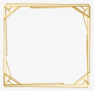 Transparent Geometric Border Png - Geometric Golden Frame Png , Free ...