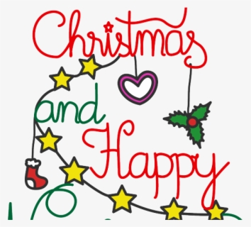 Download Transparent Gold Christmas Clipart - Merry Christmas And Happy