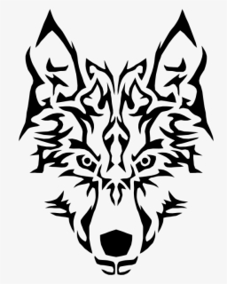 Tribal Wolf Symmetric - Tribal Wolf Head Transparent , Free Transparent ...