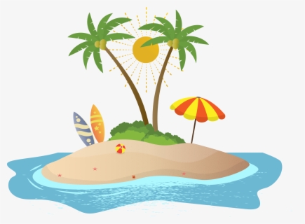 Cartoon Island Drawing Clip Art - Island Cartoon Transparent Background ...