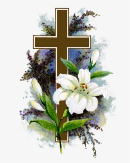 Easter Lily Christian Cross Flower Funeral Clip Art - Easter Lilies ...