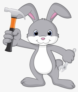 Plumbing Rabbit Bunny Rabbit With Wrench - Plumbing Rabbit , Free Transparent Clipart ...