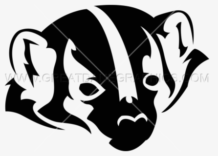 Graphic Freeuse Stock Badger Clipart Black And White Silhouette
