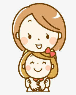 Download Mother And Daughter Free Png And Psd - Drawing Cartoon Mother