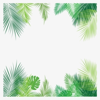 Tropical Leaf Cliparts - Design Black And White , Free Transparent ...