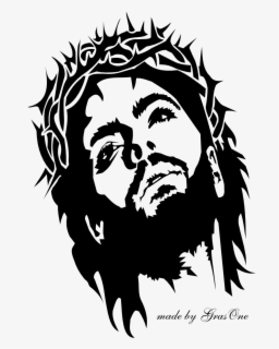 Jesus Crown Vector Black And White Stock Monochrome - Outline Of Jesus ...