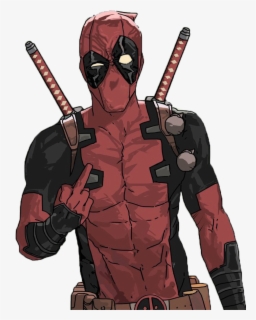 Television Superhero Show Movie Others Deadpool Drawing Deadpool Showing Middle Finger Free Transparent Clipart Clipartkey