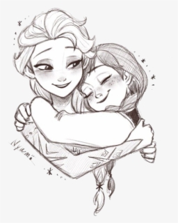 Elsa Anna Sketch Transparent Clipart Free Png Elsa And Anna Sister Drawing Free Transparent Clipart Clipartkey