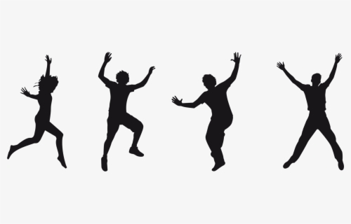 Joy Jumping Silhouette - Silhouette Kids Jumping Clipart , Free ...