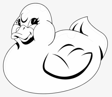 Duck Clipart Duckblack - Black And White Rubber Duck , Free Transparent ...