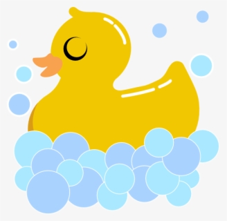 Rubber Duck In Bubbles Transparent , Free Transparent Clipart - ClipartKey