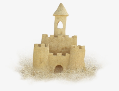 Sand Castle With Blue Spade - Transparent Background Sand Castle ...