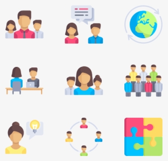 Group Icon Packs - Teamwork Icon Png Color , Free Transparent Clipart ...