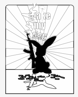 Download Free Rabbit Black And White Clip Art With No Background Clipartkey
