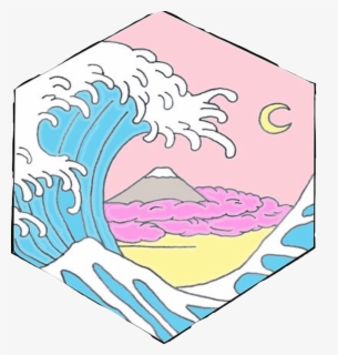 Pastel Vsco Aesthetic Wave Ocean Bluewater Pink Aesthetics Vsco Wave Drawing Free Transparent Clipart Clipartkey - pink aesthetic beach water roblox