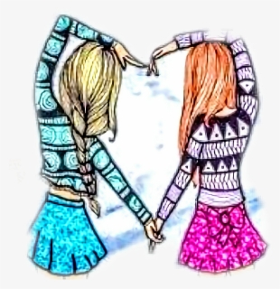 Friends Making Love Heart Clipart , Png Download - Imagen Best Friends ...