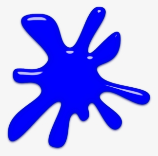 #paint #splatter #splash #blue - Paint Splash Vector Png , Free ...