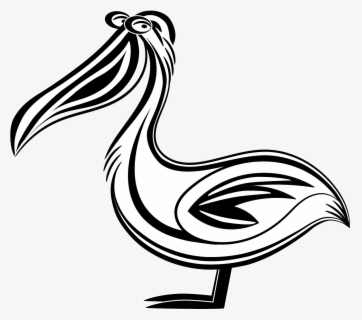 Pelican Clipart Black And White - Water Bird , Free Transparent Clipart ...