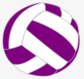 Volleyball Clipart Swoosh - Purple And White Volleyball , Free ...
