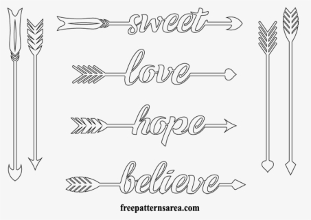 Silhouette Vector Stencil Cut - Arrow String Art Printable Pattern ...