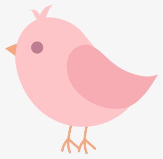 Cute Pink Bird Clipart - Pink Bird Baby Shower , Free Transparent ...