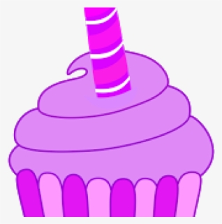 Transparent Cupcake With Candle Clipart - Birthday Cupcake Transparent ...