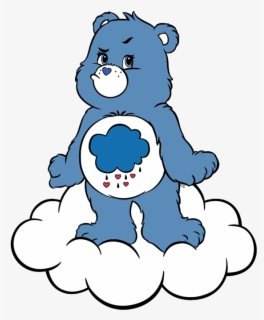 sad blue care bear