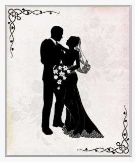 Wedding Silhouette Couple Clipart Wedding Invitation - Transparent ...