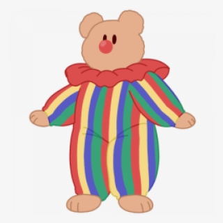 clown bear beanie baby