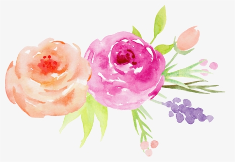 Red Roses Watercolor Png Clipart , Png Download - Purple Roses Border ...