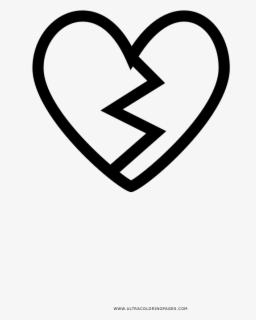 Broken Heart Coloring Page - Broken Heart Black And White , Free ...