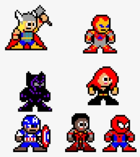 Pixel Art De Los Vengadores Clipart , Png Download - Pixeles De Los ...