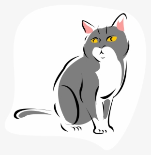 Clip Art At Clker - Cat Cartoon Gif Png , Free Transparent Clipart ...