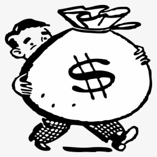 Free Money Black And White Clip Art with No Background - ClipartKey