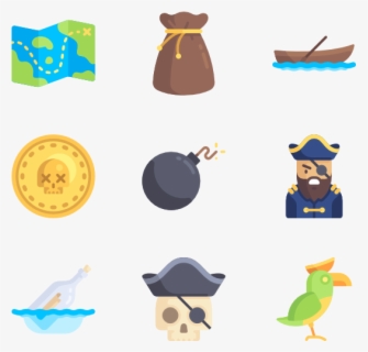 Pirates Flat Icon Pack , Free Transparent Clipart - ClipartKey