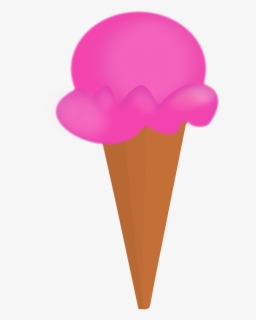 Strawberry Cone Ice Cream - Polar Ice Cream Cone , Free Transparent ...