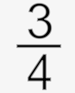 3 4 Fraction - 3 4 Fractions , Free Transparent Clipart - ClipartKey