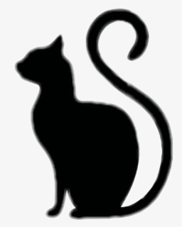 Transparent Dog And Cat Silhouettes Clipart - Black Cat Profile Tattoo ...