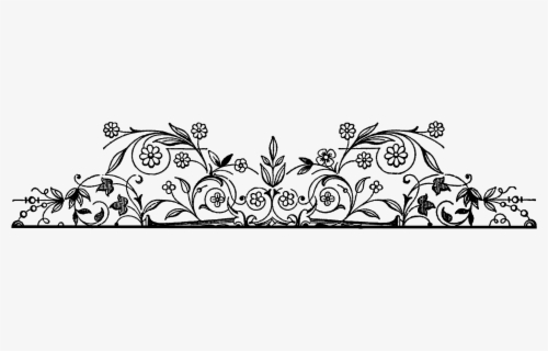 Transparent White Floral Divider , Free Transparent Clipart - ClipartKey