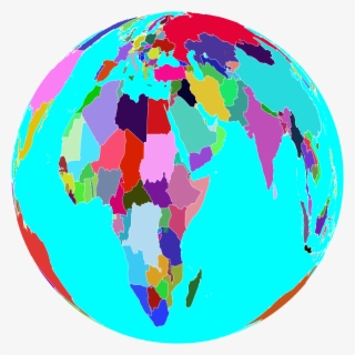 Planet Clipart Colorful World Map Colourful Globe Png Free Transparent Clipart Clipartkey