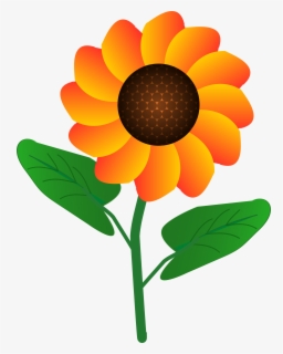 Sunflower Doodle Simple Free Transparent Clipart Clipartkey