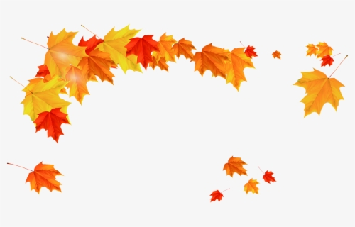 Transparent Autumn Clip Art - Fall Leaves Clipart Border , Free ...