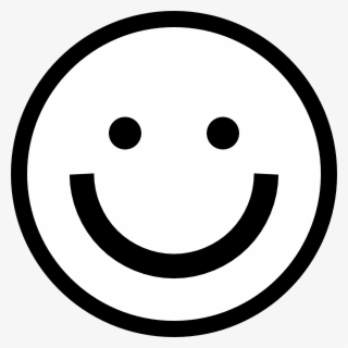 Smiley Face Transparent Background - Smiling Emoji Black And White ...